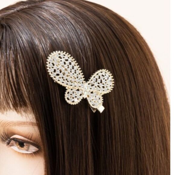 Rhinestone Butterfly Hair Clip - Picture 1 of 5
